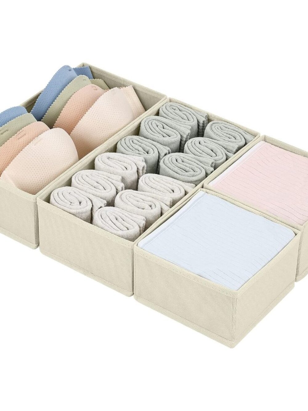 Drawer Organizers Clothes, Dresser Organizer Bins for Baby Clothes,Underwear and